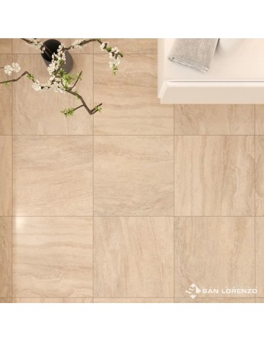 Travertino Crema 57.7x57.7 - Porcelanato - San Lorenzo