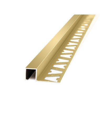 Guardacanto Quadra Aluminio Oro Brillante 10mm - Perfiles - Atrim