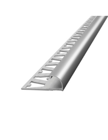 Guardacanto Bullnose Peltre Brillante 12 mm x 12 mm x 2,5 m - Atrim