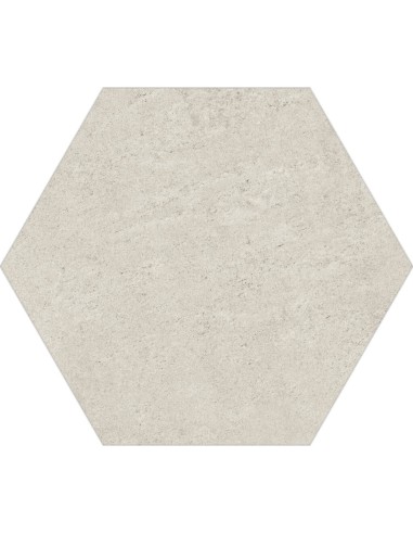 Hexagonal 17 Cement Off 17x19.5 - Porcelanato - MisionesDeco