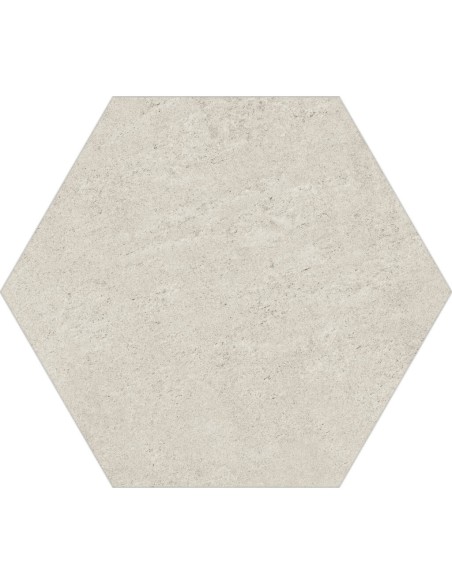 Hexagonal 17 Cement Off 17x19.5 - Porcelanato - MisionesDeco