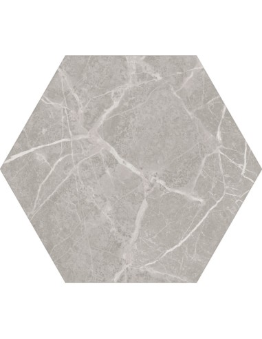 Hexagonal 17 Grey Athens 17x19.5 - Porcelanato - MisionesDeco