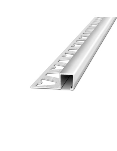 Guardacanto Quadra Peltre Brillante 10 mm x 5 mm x 2,5 m - Atrim