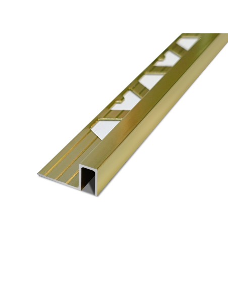 Guardacanto Quadra Oro Brillante 12 mm x 10 mm x 2,5 m - Atrim