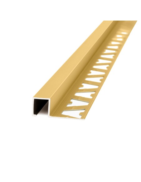 Guardacanto Quadra Oro Mate 10 mm x 10 mm x 2,5 m - Atrim