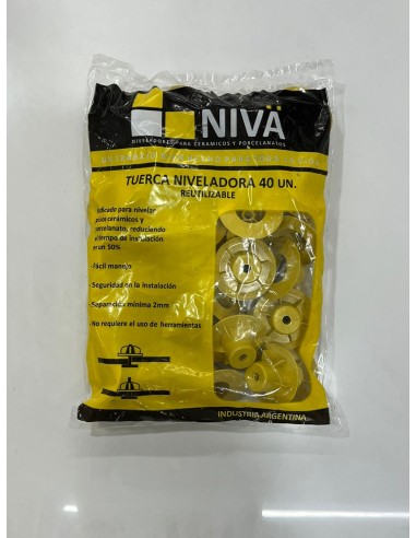 Tuerca Niveladora x40 Unidades - Niveladores - Niva