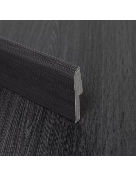 Zócalo PVC Símil Madera Pizarra 7.5 cm - Yuka