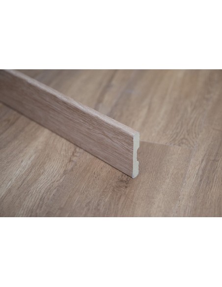 Zócalo PVC Símil Madera Roble/Maple 8cm - Yuka