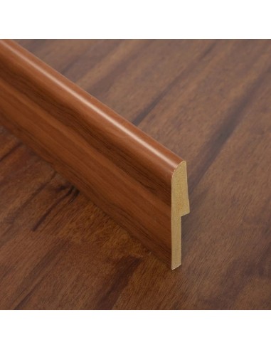 Zócalo PVC Símil Madera Cerezo 7.5cm - Yuka