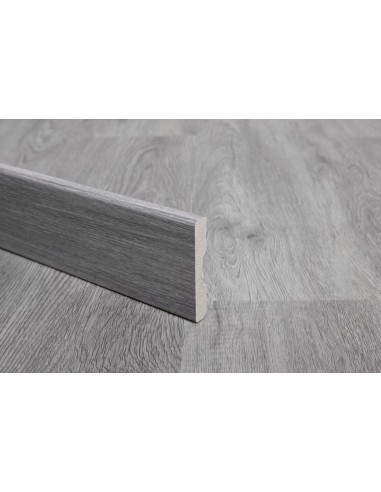 Zócalo PVC Símil Madera Gris Titanio 8cm - Yuka