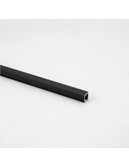 Listel Recto Aluminio Negro Mate 10mm x 10mm x 2,5m - Moldumet