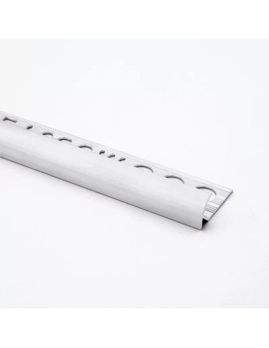 Guardacanto Aluminio Anodizado Blanco 9mm x 2,5m - Moldumet